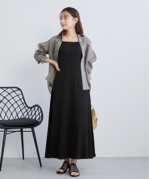 COHINA（コヒナ）の「カップ付きスクエアネックワンピース 【低身長・小柄女性】（ワンピース・レディース・ブラウン/レッド/ブラック・SHORT/REGULAR）」の11枚目の写真