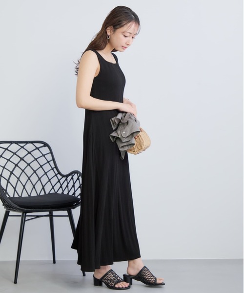 COHINA（コヒナ）の「カップ付きスクエアネックワンピース 【低身長・小柄女性】（ワンピース・レディース・ブラウン/レッド/ブラック・SHORT/REGULAR）」の9枚目の写真