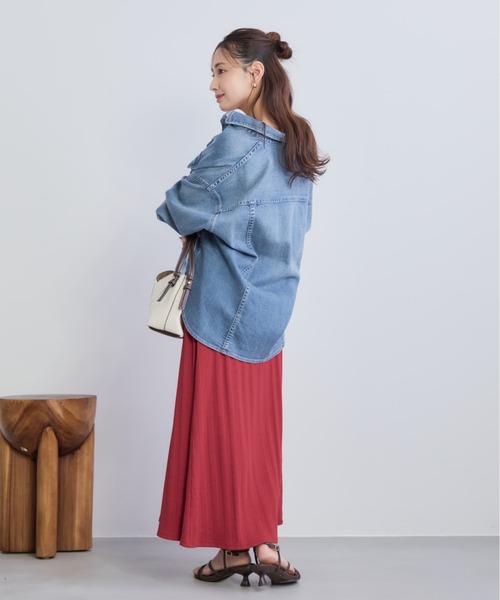 COHINA（コヒナ）の「カップ付きスクエアネックワンピース 【低身長・小柄女性】（ワンピース・レディース・ブラウン/レッド/ブラック・SHORT/REGULAR）」の6枚目の写真
