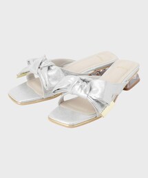 couture brooch | リボンクリアヒールサンダル(サンダル)