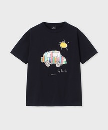 PS Paul Smith | ウィメンズ Drawn by Paul "Striped Car" Tシャツ / 165463 232V(Tシャツ/カットソー)