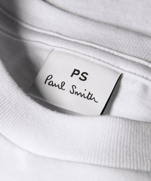 PS Paul Smith(ピーエスポールスミス)の「ウィメンズ Drawn by Paul "Striped Car" Tシャツ / 165463 232V(Tシャツ/カットソー・レディース・ホワイト/ネイビー・MEDIUM/2L)」の4枚目の写真