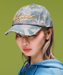 X-girl | DISTRESSED SCRIPT LOGO 6PANEL CAP(キャップ)