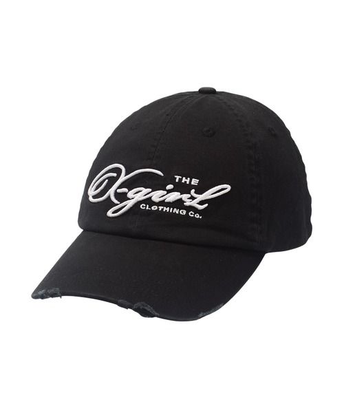 DISTRESSED SCRIPT LOGO 6PANEL CAP（キャップ）｜X-girl（エックス