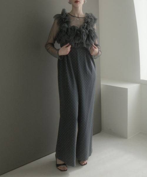 DONOBAN(ドノバン)の「【ANDRESD】volume tulle all in one 結婚式 パーティードレス オケージョンドレス お呼ばれ 二次会 成人式 同窓会(ドレス・メンズ・ベージュ系その他/ブラック系その他/チャコール・L/M/S)」の2枚目の写真