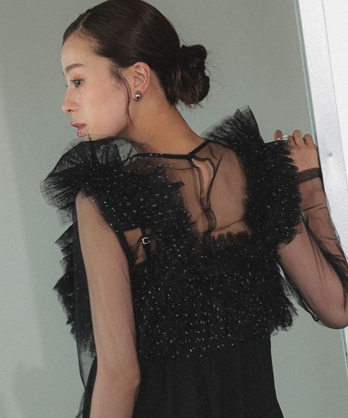DONOBAN(ドノバン)の「【ANDRESD】volume tulle all in one 結婚式 パーティードレス オケージョンドレス お呼ばれ 二次会 成人式 同窓会(ドレス・メンズ・ベージュ系その他/ブラック系その他/チャコール・L/M/S)」の8枚目の写真