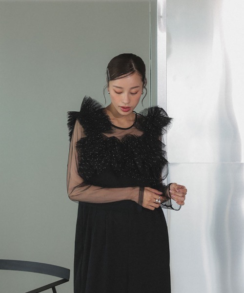 DONOBAN(ドノバン)の「【ANDRESD】volume tulle all in one 結婚式 パーティードレス オケージョンドレス お呼ばれ 二次会 成人式 同窓会(ドレス・メンズ・ベージュ系その他/ブラック系その他/チャコール・L/M/S)」の13枚目の写真