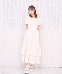 スピンドルティアードロングワンピ