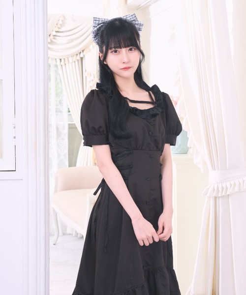 LAFARY（ラファリー）の「スピンドルティアードロングワンピ（ワンピース・レディース・ピンク/ブラック/アイボリー・FREE）」の15枚目の写真