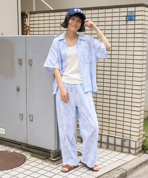 FREAK'S STORE(フリークスストア)の「インド カットジャガードパンツ<セットアップ対応>(その他パンツ・レディース・サックスブルー/ブラック・フリ-)」の7枚目の写真