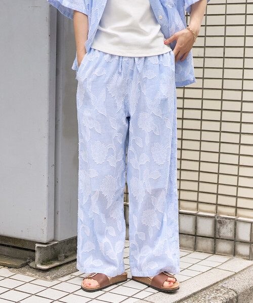 FREAK'S STORE(フリークスストア)の「インド カットジャガードパンツ<セットアップ対応>(その他パンツ・レディース・サックスブルー/ブラック・フリ-)」の11枚目の写真