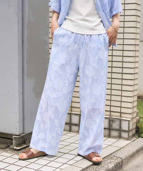 FREAK'S STORE(フリークスストア)の「インド カットジャガードパンツ<セットアップ対応>(その他パンツ・レディース・サックスブルー/ブラック・フリ-)」の12枚目の写真
