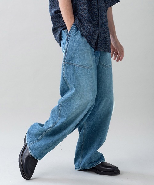 EGO TRIPPING（エゴトリッピング）の「mp15097- USN-DENIMTROUSERS aged デニムパンツ(626701)（デニムパンツ・メンズ・ライトインディゴブルー/ブルー系その他/インディゴブルー/ブルー系その他2・29/31/33）」の4枚目の写真