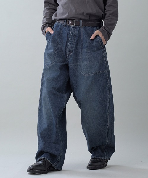EGO TRIPPING（エゴトリッピング）の「mp15097- USN-DENIMTROUSERS aged デニムパンツ(626701)（デニムパンツ・メンズ・ライトインディゴブルー/ブルー系その他/インディゴブルー/ブルー系その他2・29/31/33）」の2枚目の写真