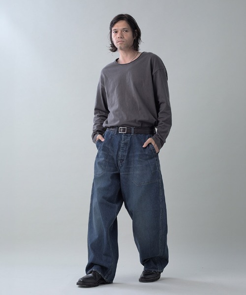 EGO TRIPPING（エゴトリッピング）の「mp15097- USN-DENIMTROUSERS aged デニムパンツ(626701)（デニムパンツ・メンズ・ライトインディゴブルー/ブルー系その他/インディゴブルー/ブルー系その他2・29/31/33）」の5枚目の写真