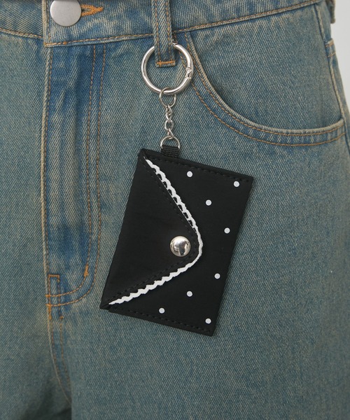 ドット柄カードポーチチェーンケース / Dot Pattern Card Pouch Chain