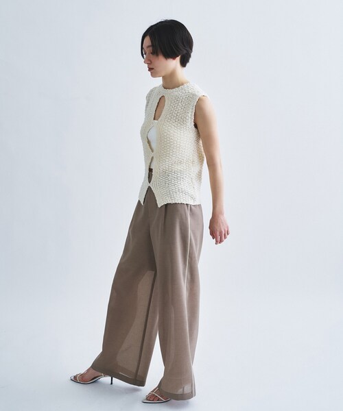CODE A（コードエー）の「sheer code easy pants（その他パンツ・レディース・ブラウン系/グレー・36/38）」の6枚目の写真