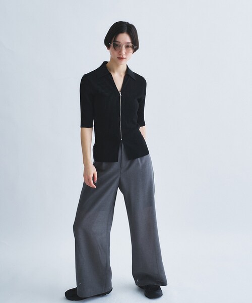 CODE A（コードエー）の「sheer code easy pants（その他パンツ・レディース・ブラウン系/グレー・36/38）」の10枚目の写真