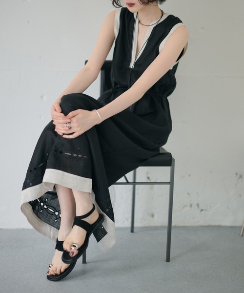 LAULEN(ローレン)の「silver motif thong sandals /シルバーモチーフトングサンダル(サンダル・レディース・キャメル/ブラック・23cm/24cm/24.5cm)」の12枚目の写真