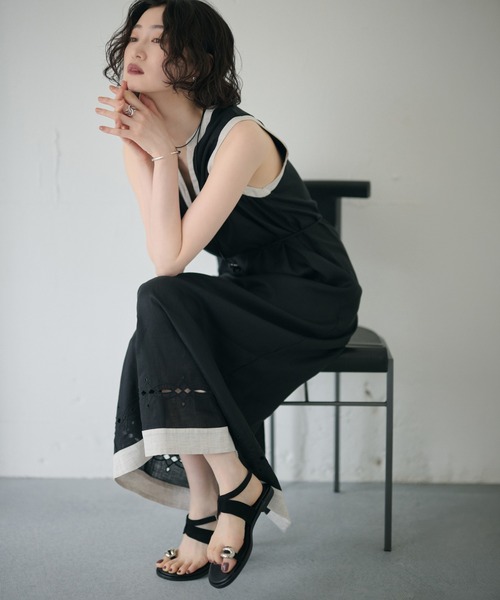 LAULEN(ローレン)の「silver motif thong sandals /シルバーモチーフトングサンダル(サンダル・レディース・キャメル/ブラック・23cm/24cm/24.5cm)」の13枚目の写真