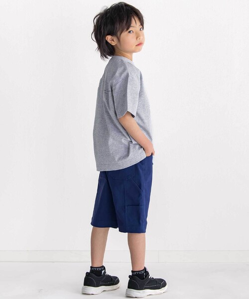 WASK(ワスク)の「5.5分丈ロゴ刺しゅうストレッチペインターパンツ(その他パンツ・キッズ・ネイビー/イエロー・150cm/160cm/140cm)」の6枚目の写真