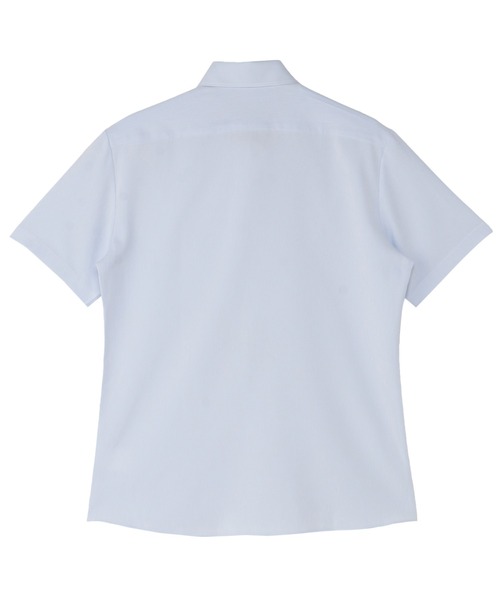 TOKYO SHIRTS(トウキョウシャツ)の「【吸水速乾】【COFREX】形態安定ノンアイロン レギュラー 半袖ビジネスワイシャツ(ビジネスシャツ・レディース・サックスブルー・M/LL/L/S/XL)」の2枚目の写真