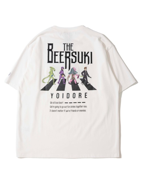 ADPOSION(アドポーション)の「【YOIDORE】ザ ビールスキ 刺繍MIX バックプリントTシャツ / グラフィックTシャツ(Tシャツ/カットソー・メンズ・パープル/ホワイト/ブラック・MEDIUM/LARGE/X-LARGE)」の6枚目の写真