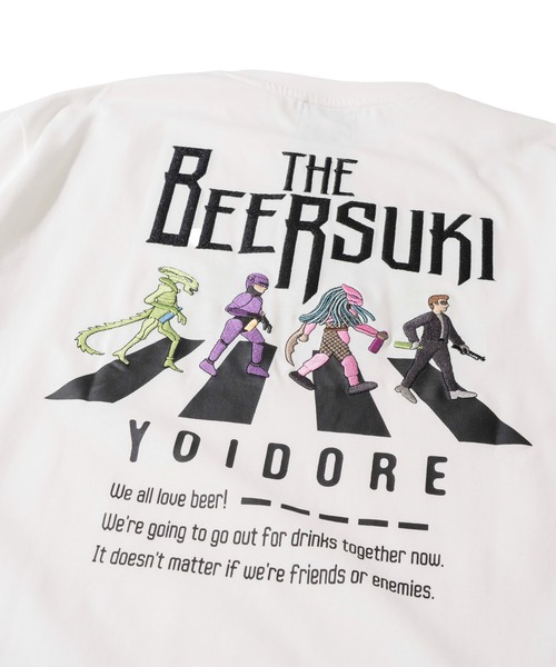 ADPOSION(アドポーション)の「【YOIDORE】ザ ビールスキ 刺繍MIX バックプリントTシャツ / グラフィックTシャツ(Tシャツ/カットソー・メンズ・パープル/ホワイト/ブラック・MEDIUM/LARGE/X-LARGE)」の13枚目の写真