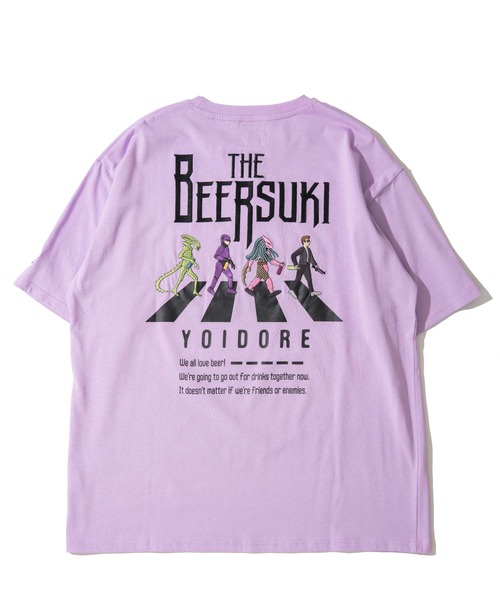 ADPOSION(アドポーション)の「【YOIDORE】ザ ビールスキ 刺繍MIX バックプリントTシャツ / グラフィックTシャツ(Tシャツ/カットソー・メンズ・パープル/ホワイト/ブラック・MEDIUM/LARGE/X-LARGE)」の10枚目の写真