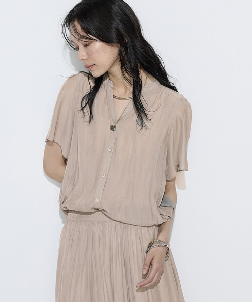 K.T KIYOKO TAKASE(キヨコタカセ)の「〔 TALLサイズ 〕 【セットアップ対応】カッセンシフォンオーガンジー フレアブラウス(シャツ/ブラウス・レディース・チャコール・15号)」の22枚目の写真