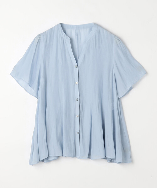 K.T KIYOKO TAKASE(キヨコタカセ)の「〔 TALLサイズ 〕 【セットアップ対応】カッセンシフォンオーガンジー フレアブラウス(シャツ/ブラウス・レディース・チャコール・15号)」の10枚目の写真