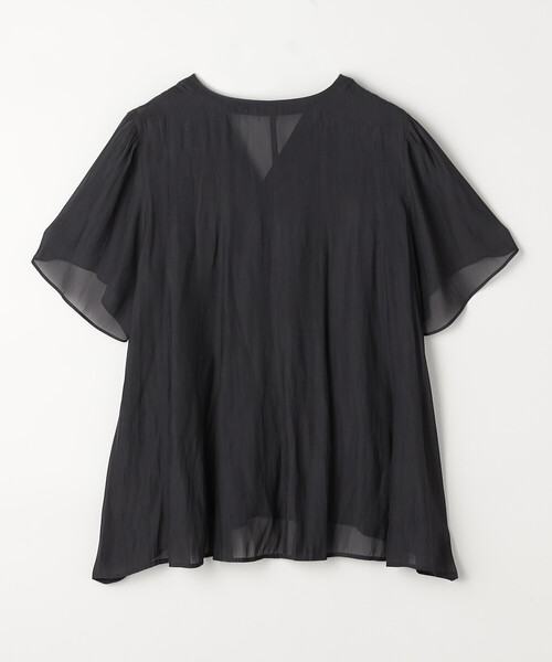 K.T KIYOKO TAKASE(キヨコタカセ)の「〔 TALLサイズ 〕 【セットアップ対応】カッセンシフォンオーガンジー フレアブラウス(シャツ/ブラウス・レディース・チャコール・15号)」の9枚目の写真