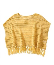 eyelet fringe knit pullover(アイレットフリンジニットプルオーバー)
