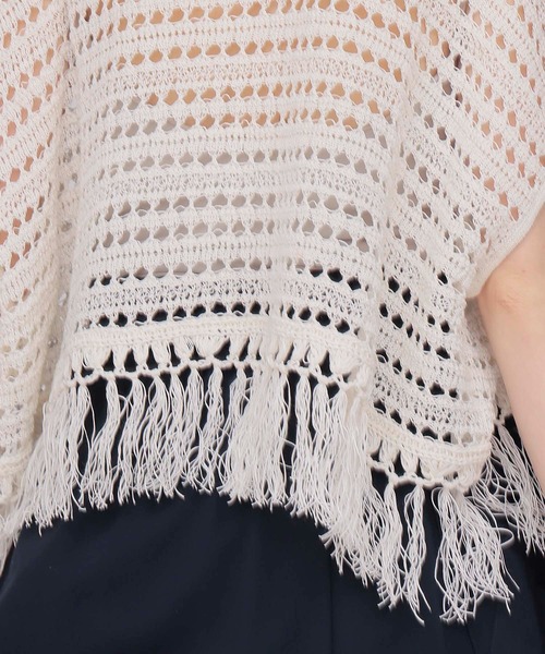DRESSLAVE(ドレスレイブ)の「eyelet fringe knit pullover(アイレットフリンジニットプルオーバー)(ニット/セーター・レディース・イエロー/ホワイト・38)」の8枚目の写真