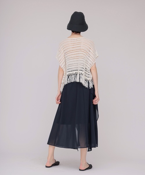 DRESSLAVE(ドレスレイブ)の「eyelet fringe knit pullover(アイレットフリンジニットプルオーバー)(ニット/セーター・レディース・イエロー/ホワイト・38)」の11枚目の写真