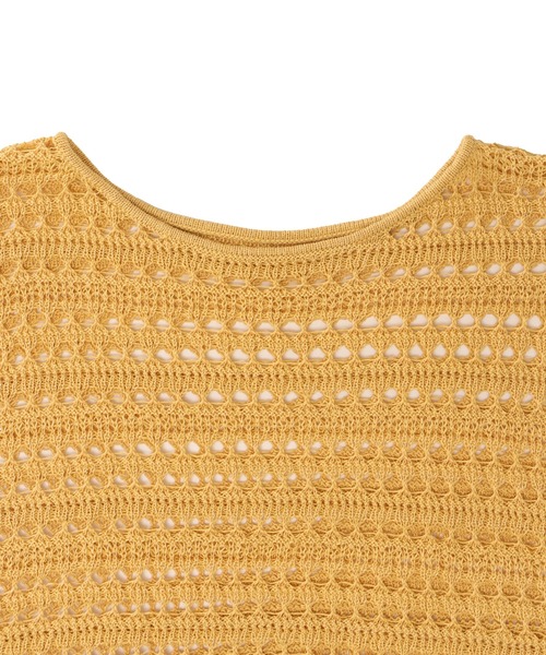 DRESSLAVE(ドレスレイブ)の「eyelet fringe knit pullover(アイレットフリンジニットプルオーバー)(ニット/セーター・レディース・イエロー/ホワイト・38)」の12枚目の写真