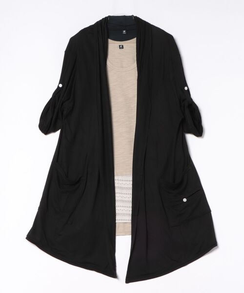 チャイハネ(チャイハネ)の「【チャイハネ】セナタMEN'Sカーディガン&タンクトップ2点セット(アンサンブル・メンズ・ブラック/ベージュ/パープル・FREE)」の4枚目の写真