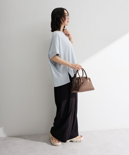 Green　Parks（グリーンパークス）の「【接触冷感・抗菌防臭】楽しゃれカットプルオーバー（Tシャツ/カットソー・レディース・カーキ/サックスブルー/ブラック/イエロー/オフホワイト・FREE）」の18枚目の写真