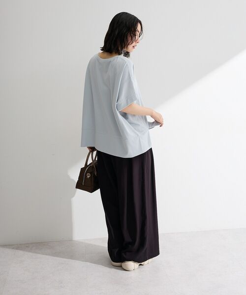 Green　Parks（グリーンパークス）の「【接触冷感・抗菌防臭】楽しゃれカットプルオーバー（Tシャツ/カットソー・レディース・カーキ/サックスブルー/ブラック/イエロー/オフホワイト・FREE）」の19枚目の写真