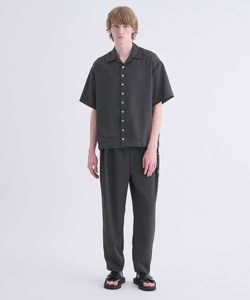 CULLNI(クルニ)の「【CULLNI】Dry Stretch Twill Drawstring Open Coller Short Sleeve Jaket(その他アウター・メンズ・ブラック/その他/ダークグレー・1/2)」の16枚目の写真