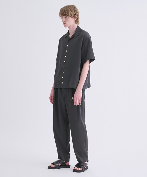 CULLNI(クルニ)の「【CULLNI】Dry Stretch Twill Drawstring Open Coller Short Sleeve Jaket(その他アウター・メンズ・ブラック/その他/ダークグレー・1/2)」の17枚目の写真
