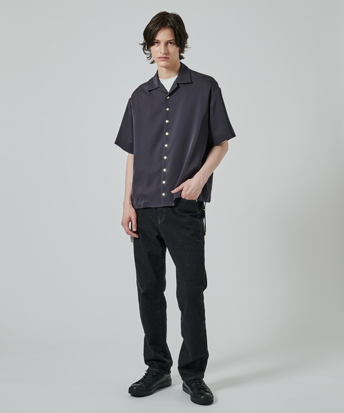 CULLNI(クルニ)の「【CULLNI】Dry Stretch Twill Drawstring Open Coller Short Sleeve Jaket(その他アウター・メンズ・ブラック/その他/ダークグレー・1/2)」の19枚目の写真