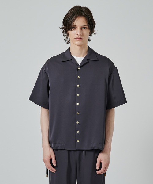 CULLNI(クルニ)の「【CULLNI】Dry Stretch Twill Drawstring Open Coller Short Sleeve Jaket(その他アウター・メンズ・ブラック/その他/ダークグレー・1/2)」の20枚目の写真