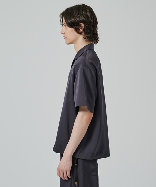 CULLNI(クルニ)の「【CULLNI】Dry Stretch Twill Drawstring Open Coller Short Sleeve Jaket(その他アウター・メンズ・ブラック/その他/ダークグレー・1/2)」の21枚目の写真