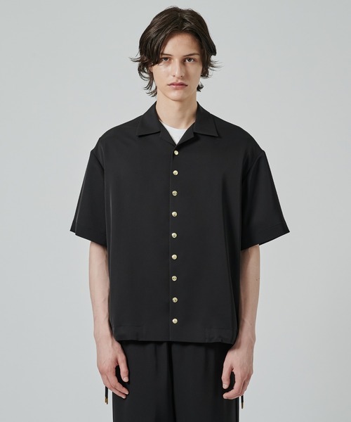 CULLNI(クルニ)の「【CULLNI】Dry Stretch Twill Drawstring Open Coller Short Sleeve Jaket(その他アウター・メンズ・ブラック/その他/ダークグレー・1/2)」の8枚目の写真
