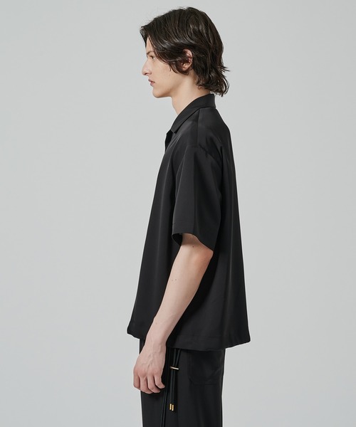 CULLNI(クルニ)の「【CULLNI】Dry Stretch Twill Drawstring Open Coller Short Sleeve Jaket(その他アウター・メンズ・ブラック/その他/ダークグレー・1/2)」の9枚目の写真
