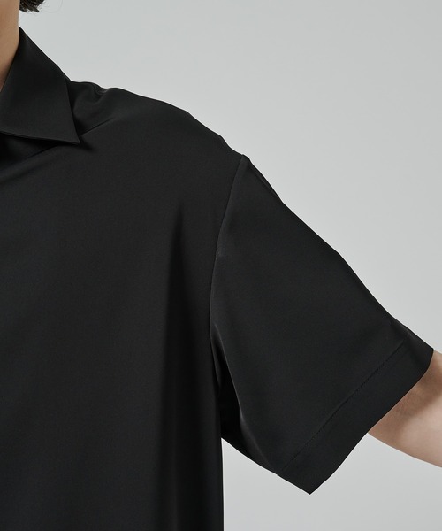 CULLNI(クルニ)の「【CULLNI】Dry Stretch Twill Drawstring Open Coller Short Sleeve Jaket(その他アウター・メンズ・ブラック/その他/ダークグレー・1/2)」の13枚目の写真