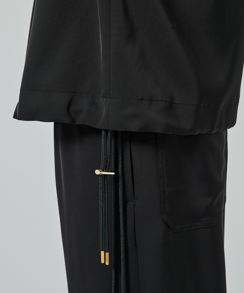 CULLNI(クルニ)の「【CULLNI】Dry Stretch Twill Drawstring Open Coller Short Sleeve Jaket(その他アウター・メンズ・ブラック/その他/ダークグレー・1/2)」の14枚目の写真