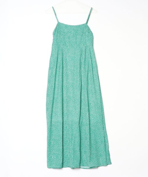 YUGA(ユーガ)の「YUGA_YGMC Korean-style Small floral print camisole dress(ワンピース・レディース・ブラック/グリーン・FREE)」の2枚目の写真
