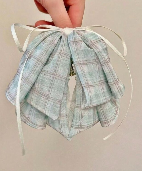 GANNI Eyelet Bow Barrette Satin（バレッタ/ヘアクリップ）｜GANNI